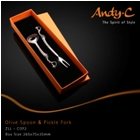 Andy C Tribal Range Olive spoon & pickle fork